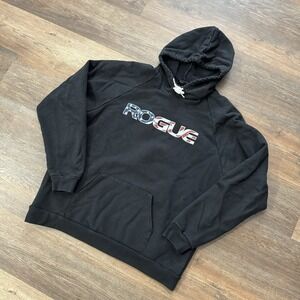 Rogue Fitness Hoodie Black USA Men's Sz XL Thick CrossFit Gym Activewear